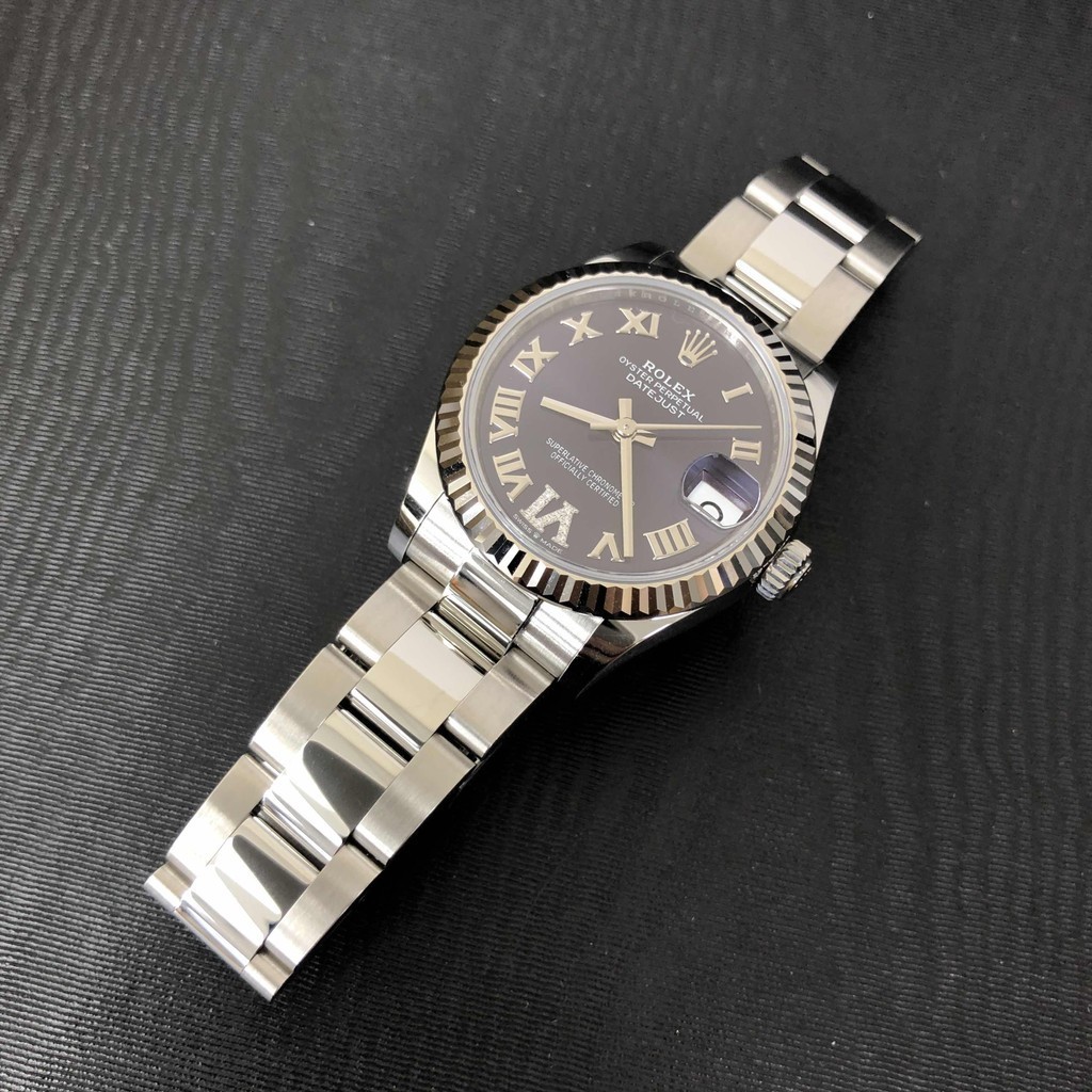 rolex勞力士日誌型精鋼31mm紫盤自動機械女表278274