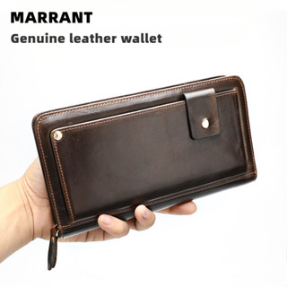 ️MARRANT 9019 復古錢包全粒面皮革/防水可擴充套件[黑色/咖啡色/油]