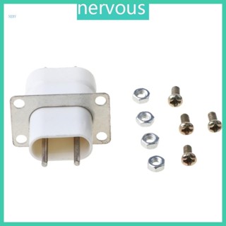 NERV 家用電子微波爐磁控管燈絲 4 針插座轉換器白色
