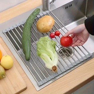 廚房用多功能可折疊排水架非常適合餐具和農產品