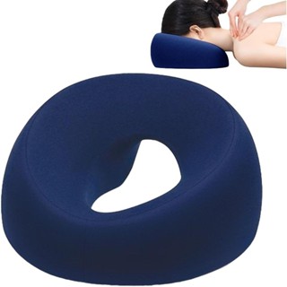 Face Down Pillow - 用於按摩俯臥靠墊面枕的旅行頸枕飛機、汽車、火車、公交車和家庭使用的面部羽絨枕