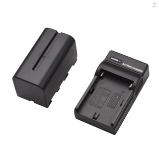 Np-f750/ NP-F770 相機電池和充電器套件 1PC 7.2V 5200mAh 大型可充電電池,帶 USB 電