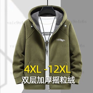 重磅推薦！ 210 公斤適用的男士毛外套，秋冬搖粒絨加厚，防寒保暖，大尺碼運動款超讚vaic