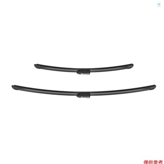 Crtw 前擋風玻璃雨刷片汽車雨刷片套裝優質橡膠 650mm/450mm 替換大眾高爾夫 7 2015 2016 201