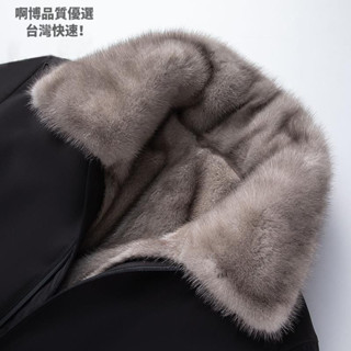 💥免運熱銷💥派克服 冬季外套 男士 仿貂內膽 皮毛一體 加厚 仿皮草 貂皮大衣 中老年 冬款尼克服 男士夾克 加厚夾克