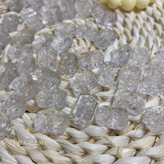 【AURA GEMS】純天然白水晶花牌配件精緻百搭串飾手工diy手鏈編繩散珠水晶配飾 diy手作材料 手串配件