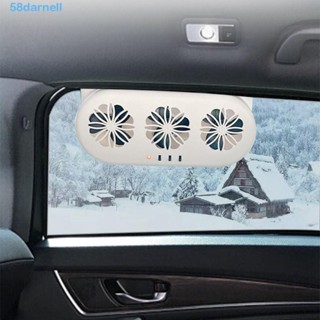 DARNELL 太陽能汽車排氣扇,太陽能充電 3 風扇汽車散熱器風扇,汽車空氣冷卻器汽車空氣循環散熱強風太陽能汽車通風轎