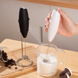 新款電動咖啡奶泡器無線電池奶泡器家用小型打奶