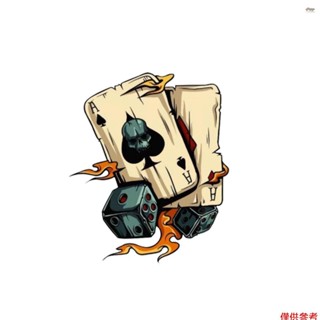 卡通撲克牌貼花摩托車汽車貼紙汽車造型裝飾