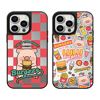 潮牌 豬豬漢堡薯條 iPhone 16 手機殼適用蘋果 15 pro max 新款 14 plus 13鏡面 12 卡通