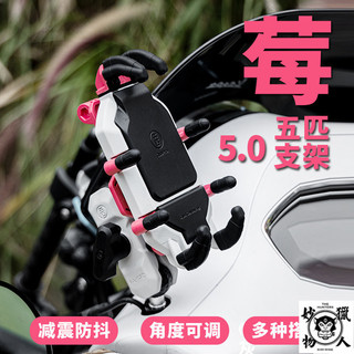 減震五匹手機支架摩托車導航防震踏闆車電動車機車通用改裝