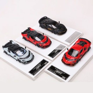 HKM 1:64 法拉利F9XX Mansory改裝超跑硬頂/敞篷模擬合金汽車模型
