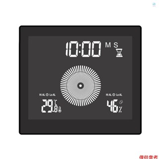 Crtw 數字時鐘溫濕度顯示防水掛鐘室內溫度計帶液晶屏上/下限鬧鐘倒計時鬧鐘功能,適用於家庭蝙蝠