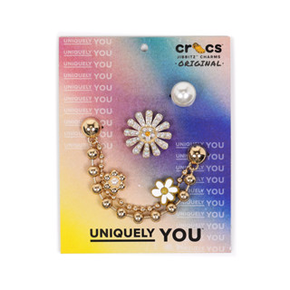 Crocs 洞洞鞋 鞋釦 Pretty in Gold 花 金 鍊條 珍珠 5入 [ACS] 10014866
