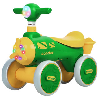 嬰兒平衡車適閤 12-36 個月，幼兒首次騎行玩具，無踏闆 4 輪嬰兒學步車，卡通兒童平衡滑闆車