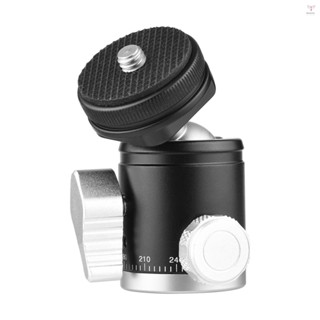 Toyutw)2合1 1/4螺絲冷靴安裝球頭兩用迷你球頭360° 用於相機手機支架三腳架的可旋轉鋁合金球頭