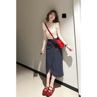 2025新款套裝女2025夏季純欲風辣妹小飛袖上衣高腰顯瘦半身裙兩件套20250514