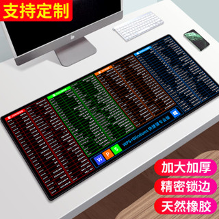 玻璃滑鼠墊 電競滑鼠墊 滑鼠墊 超大滑鼠墊cad辦公快捷鍵大全大號電腦加熱桌面鍵盤書桌墊子女生