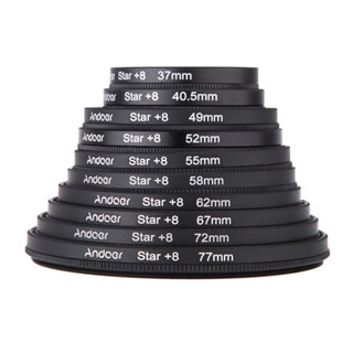 Andoer 67mm 濾鏡套裝 UV + CPL + Star 8 點濾鏡套裝,帶佳能數碼單反相機鏡頭保護套