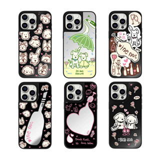 潮牌愛心狗狗 適用蘋果iPhone 16 手機殼 15 pro max 11 高階 14 plus 13鏡面 12 卡通