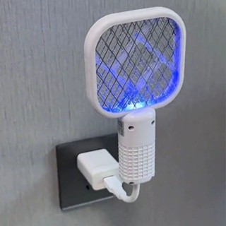 現貨！虧本熱賣/多功能家用迷你電蚊拍誘蚊燈usb滅蚊充電宿舍便攜二合一滅蚊懷爐63an6