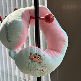【簡空優品】卡通蠟筆小新駝峰U型枕ins小眾拚色護頸枕學生辦公室靠枕午睡枕頭