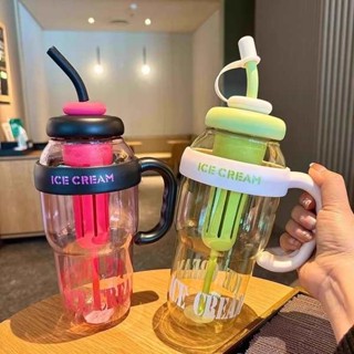 水壺 2000ml 2000ml 水壺 大容量水杯大麥克吸管杯女學生新款高顏值夏天茶水分離杯子冰霸杯