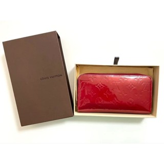 LOUIS VUITTON 路易威登 長夾 Vernis enamel Zippy 深蘋果紅 日本直送 二手