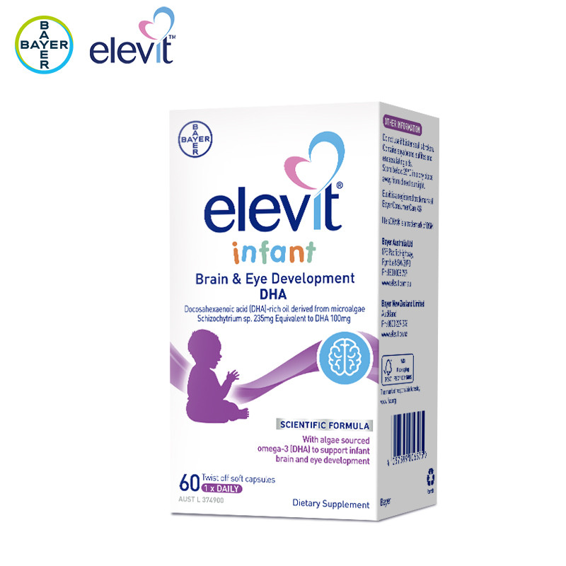 Elevit 愛樂維 嬰兒海藻油 DHA 60粒 澳版兒童寶寶幼兒專用dha