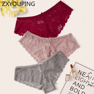 Zxyouping性感蕾絲內褲女低腰內衣鏤空內褲歐美大碼