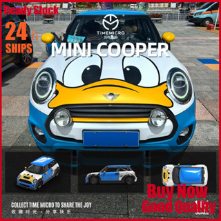 F1/JDM[現貨]TM1:64 寶馬MINI COOPER 唐老鴨 模擬閤金汽車模型 收藏擺件禮品