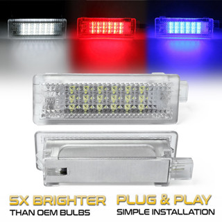 BMW 2 件 LED 門下內飾禮貌腳坑燈行李箱手套箱燈適用於寶馬 M3 E90 E91 E92 E93 F30 F31