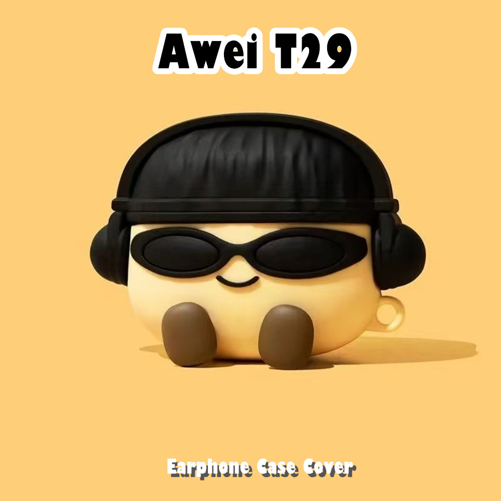 【快速發貨】適用於 Awei T29 手機殼創意卡通軟矽膠耳機套趣味卡通 NO.4