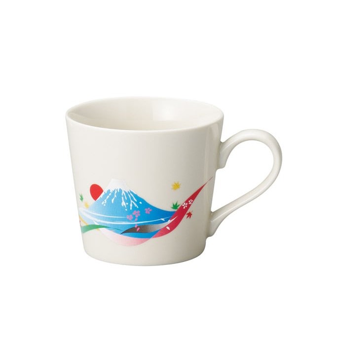 日本官方 | 丸モ高木陶器 [溫感 新骨瓷馬克杯 單品 - 富士山、北齋、櫻花、紅葉] *馬克杯 咖啡 溫度變化 送禮品