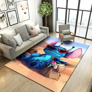 迪士尼 Disney Stitch 3D 列印大面積地毯適用於家庭客廳兒童臥室沙發門墊兒童地墊