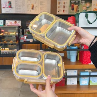 微波便當盒 韓國便當盒 分隔便當盒 304食品級不鏽鋼飯盒分格帶蓋微波爐加熱2025新款上班族便當餐盒