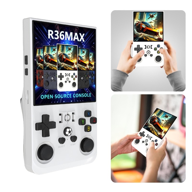 【3C】手持復古遊戲機可充電便攜式袖珍遊戲機,帶 4 英寸 IPS 屏幕 64GB