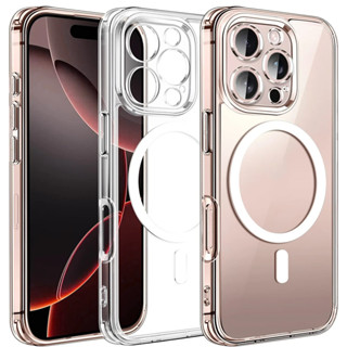 混合透明保護套軟殼適用iPhone 16 15 14 13 12 11 Pro Max Plus mini 16e磁吸殼