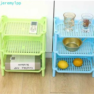 JEREMY1PP存放架,塑膠三層雜物儲物架,多功能可拆卸方形三角角浴室置物架衛生間浴室客廳
