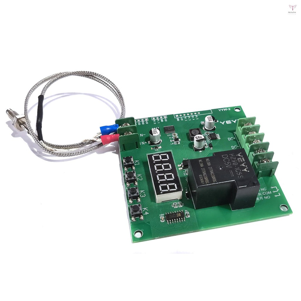 Mini LED 溫度控制器模塊 0~1000°C 帶k型探頭的溫度控制開關板