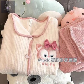 🎉新品特惠#玲娜貝兒羊羔毛絨睡衣女款春鞦鼕季珊瑚絨網紅風可愛法蘭絨傢居服