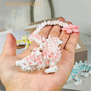 YONGWANG3D列印龍,模擬眼櫻花龍3D列印的骰子龍,雷射可旋轉靈活的3D鉸接式龍玩具兒童禮物