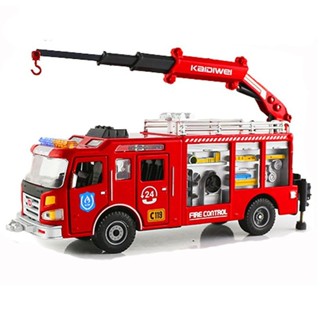 現貨/玩具車/模型車/玩具/凱迪威閤金搶險救援車兒童玩具車模擬男孩消防車救火車工程車模型