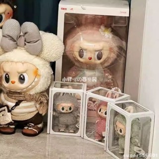 娃の豪宅🐽 labubu搪膠玩偶展示盒 泡泡瑪特盲盒 手辦玻璃收納防塵櫃 拉布布透明壓克力展示盒 模型展示盒收納公仔盒
