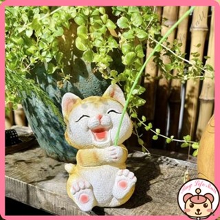 新店下殺價 小貓釣魚擺飾 戶外園藝庭院花園露臺多肉盆栽花盆花器假山水池流水魚缸造景裝飾擺件 家居臥室客廳房間咖啡店民宿
