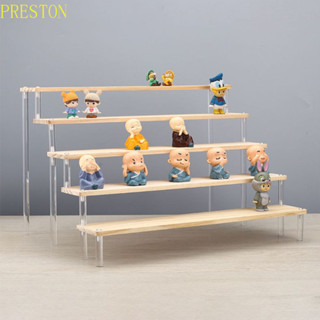 PRESTONWV亞克力收納展示架,2/3/4/5層20/30/40/50釐米人偶模型架子,梯型