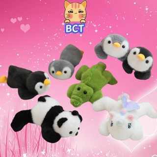 BCT躺動物毛絨公仔可愛企鵝鱷魚獨角獸熊貓毛絨玩具餐桌擺件畢業交換禮物兒童節日禮物情侶節日禮物
