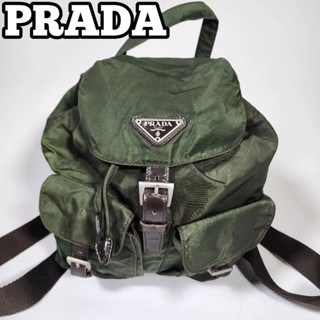 PRADA 揹包 皮革 白色 尼龍 日本直送 二手