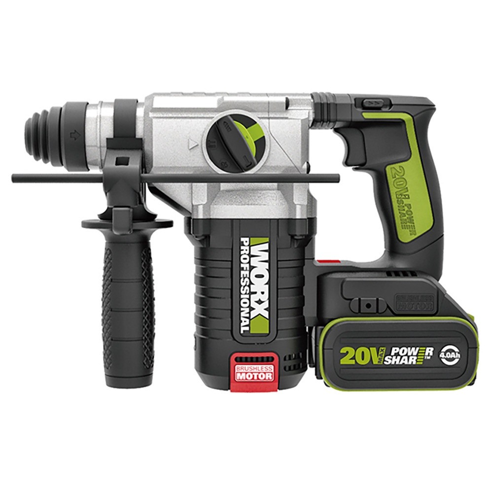 WORX 威克士 20V 24mm 三用鋰電無刷免出力鎚鑽 (WU388) WU388