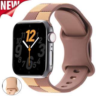 方格矽膠錶帶相容 Apple Watch Ultra 49mm 41mm 44mm 45mm 38mm 46mm 42m